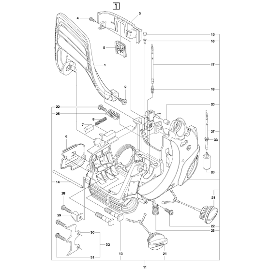 Fuel Tank & Handle Assembly for Husqvarna 120E Mark II Chainsaw