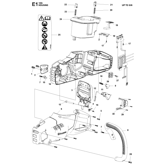 Housing Assembly for Husqvarna 120I Chainsaw