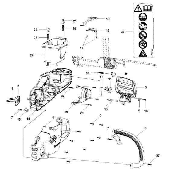 Housing No.2 Assembly for Husqvarna 120I Chainsaw