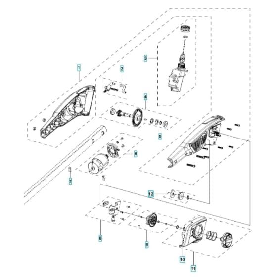 Saw Head for Husqvarna 120iTK4-H Battery Hedge Trimmer