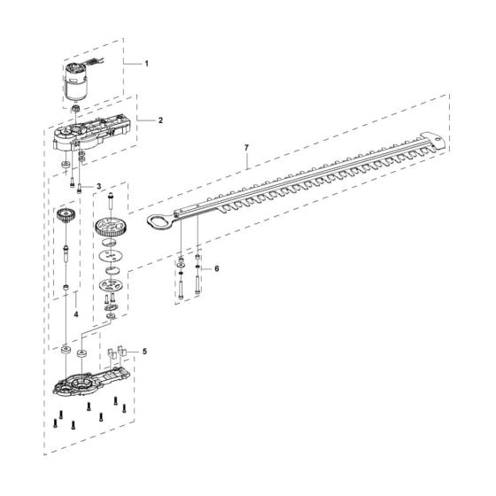 Gearbox Assembly for Husqvarna 120iTK4-P Pole Pruners