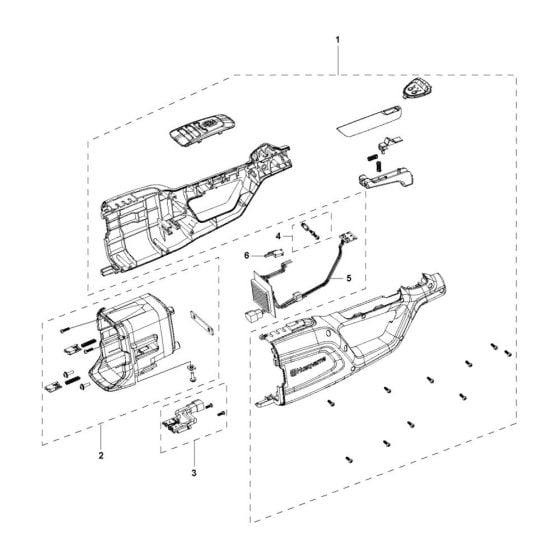 Housing Assembly for Husqvarna 120iTK4-P Pole Pruners