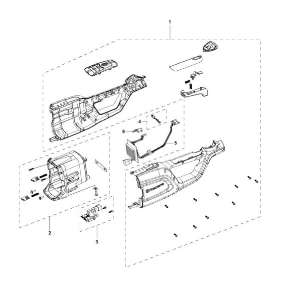 Housing Assembly for Husqvarna 120iTK4-PH Pole Pruners