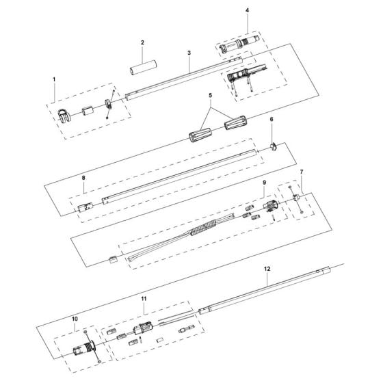 Tube Assembly for Husqvarna 120iTK4-PH Pole Pruners