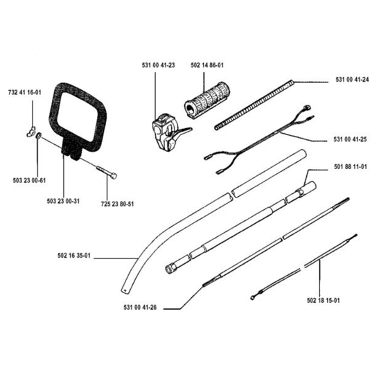 Shaft & Handle  for Husqvarna 120 LC Trimmer/ Edgers