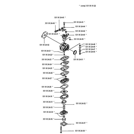 Carburetor Details  for Husqvarna 120 LC Trimmer/ Edgers