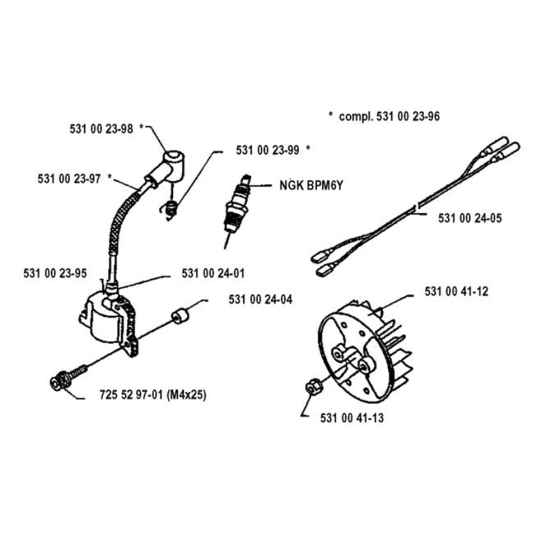 Ignition System  for Husqvarna 120 LC Trimmer/ Edgers