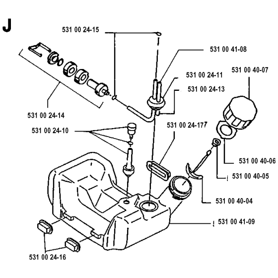 Fuel Tank for Husqvarna 120R Brushcutters