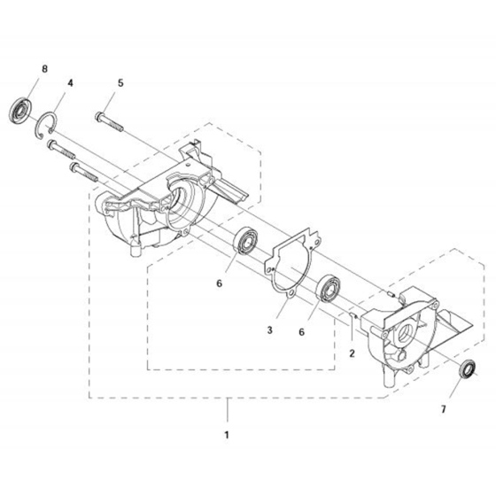 Crankcase  for Husqvarna 122 C Trimmer/ Edgers