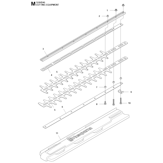 Cutting Equipment Assembly for Husqvarna 122 HD45 Hedge Trimmers