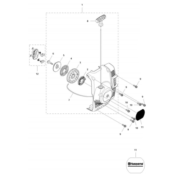 Starter  for Husqvarna 122LD Trimmer/ Edgers