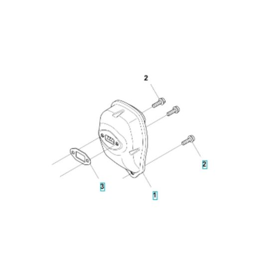 Muffler Assembly for Husqvarna 122R Brushcutter