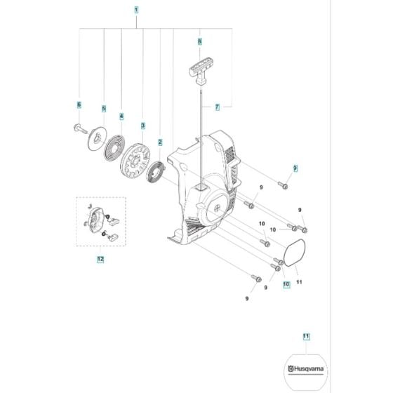 Starter Assembly for Husqvarna 122R Brushcutter