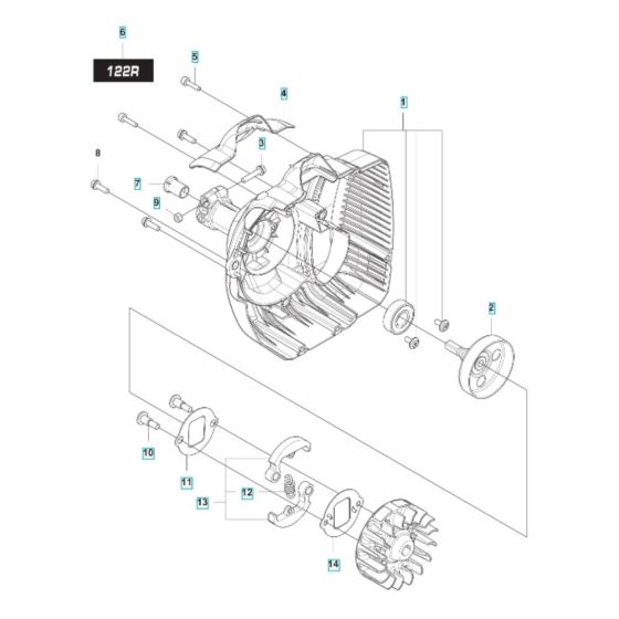 Clutch Assembly for Husqvarna 122R Brushcutter