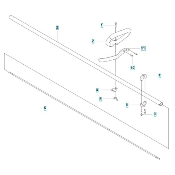 Shaft Assembly for Husqvarna 122RJ Brushcutter