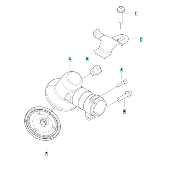 Bevel Gear Assembly for Husqvarna 122RJ Brushcutter