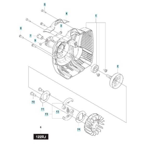 Clutch Assembly for Husqvarna 122RJ Brushcutter