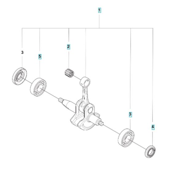 Crankshaft Assembly for Husqvarna 122RJ Brushcutter