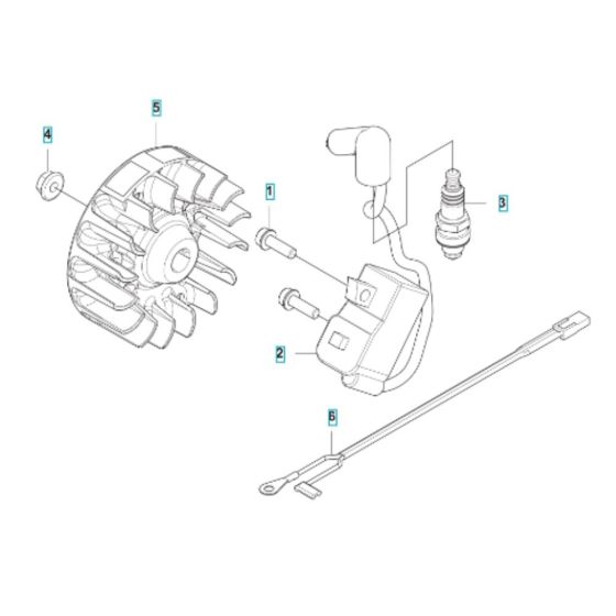 Ignition Assembly for Husqvarna 122RJ Brushcutter