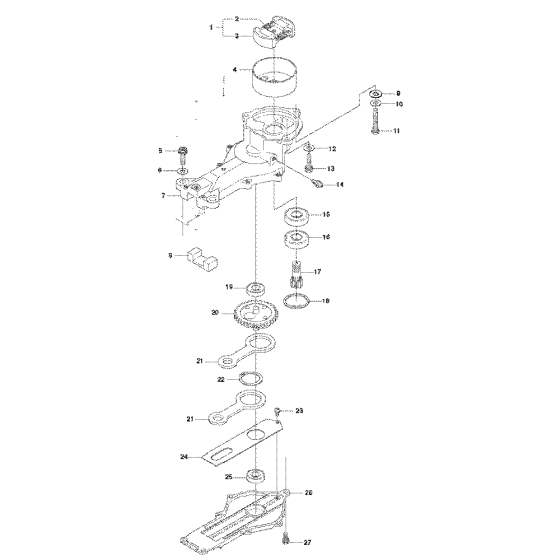 Gear Housing Assembly for Husqvarna 123 HD65X Hedge Trimmers