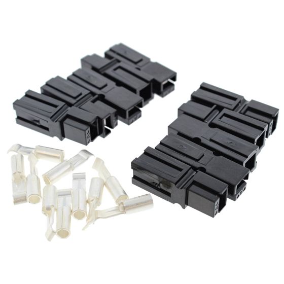 Black High Current 1-Way 30A Connector - can be ganged together (Pack of 10) - 0-014-01