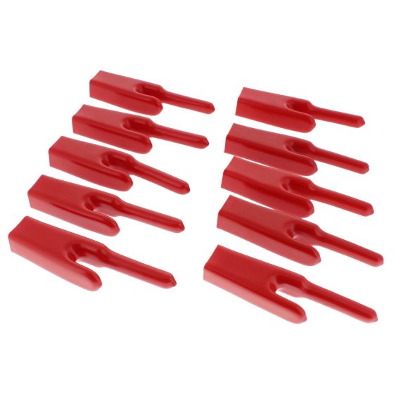 Red PVC Crocodile Clip Insulating Sleeves (Pack of 10) - 0-187-05