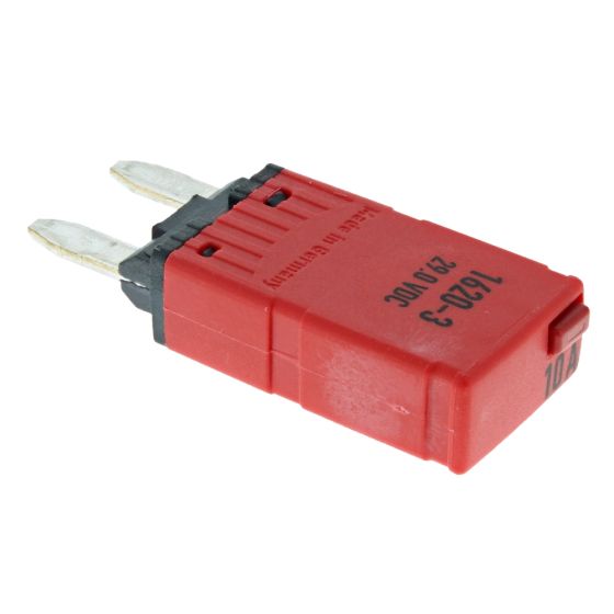 Mini Blade Fuse Type Manual Reset Circuit Breaker - 10A, 12/24V - 0-380-60