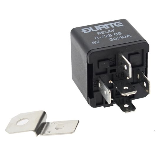 6V Mini Change Over Relay with Bracket - 30/40A - Each - 0-728-06