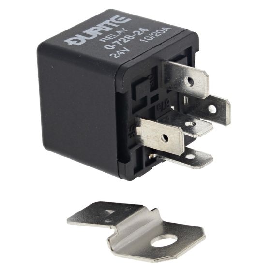 24V Mini Change Over Relay with Bracket - 10/20A - Each - 0-728-24