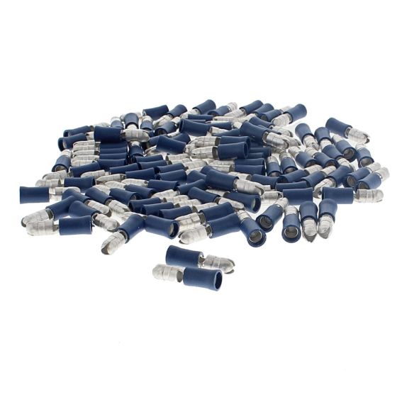 Blue Pre-Insulated Bullet Terminals - 5.00mm Pack of 100 - 2-001-32