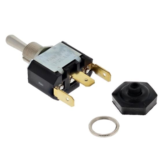 Splash Proof 3 Way On/Off/Momentary Toggle Switch - 10A at 28V - OEM No. 0-496-50