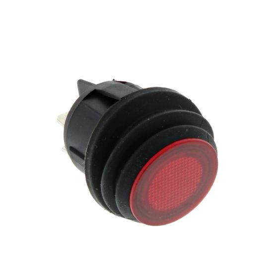 Red LED On/Off Round Rocker Switch - 12V - Each - 0-531-25