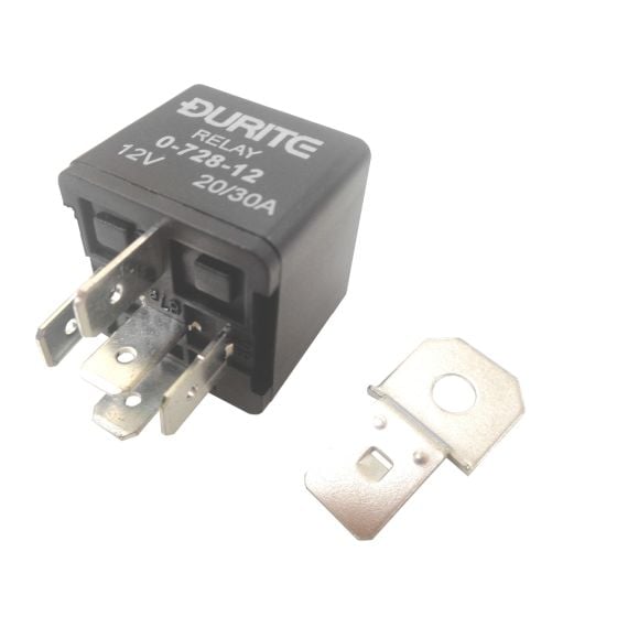 12V Mini Change Over Relay with Bracket - 20/30A - Each - 0-728-12