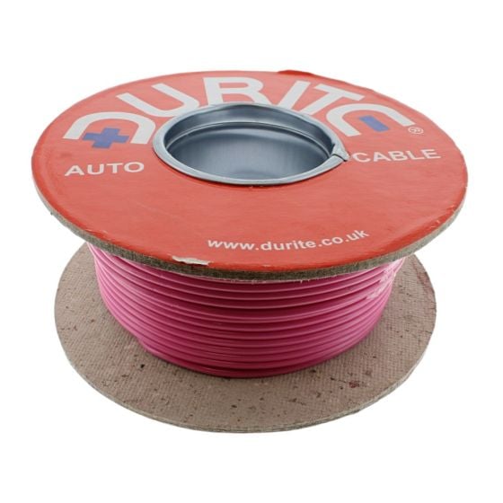 Pink Single-Core PVC Auto Cable - 1mm x 50m - 0-942-11