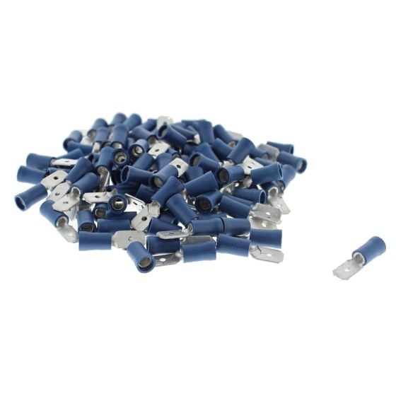 Blue Pre-Insulated Blade Terminals - 6.30mm Pack of 100 - 2-001-13