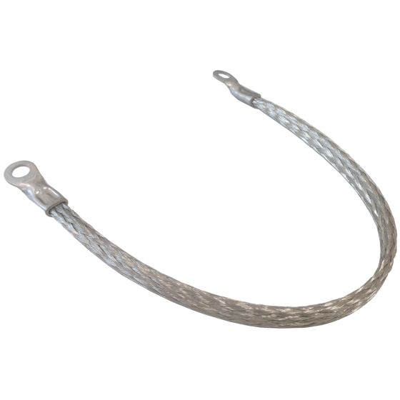 375mm Round Tinned Copper Bonding Strap - 24/9/0.30mm 110A - Each