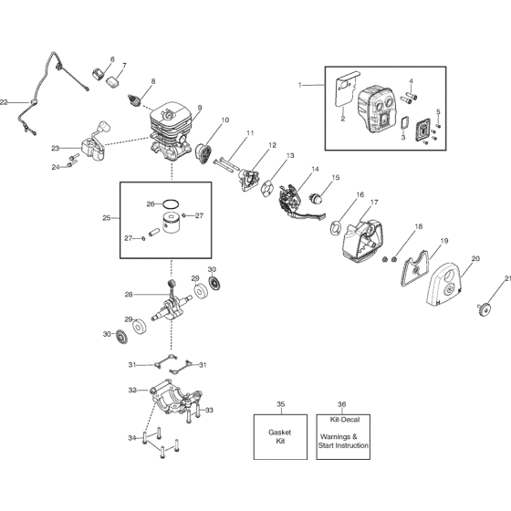 Product Complete-1 Assembly For Husqvarna 125BX Leaf Blowers