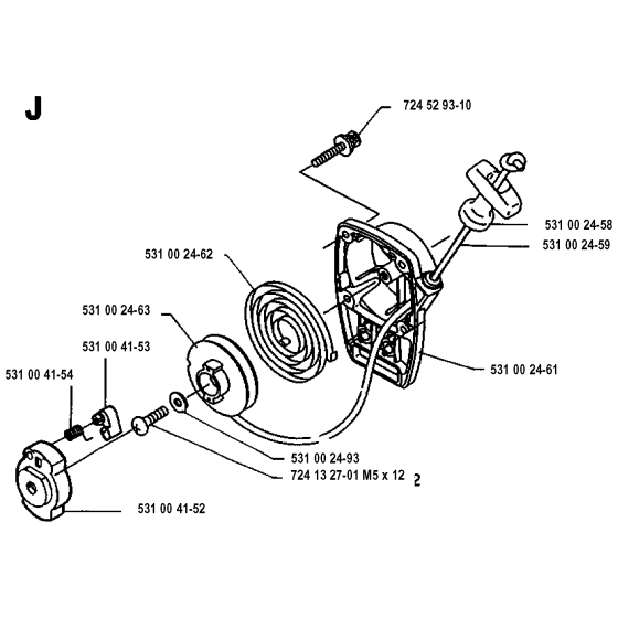 Starter for Husqvarna 125RB Brushcutters