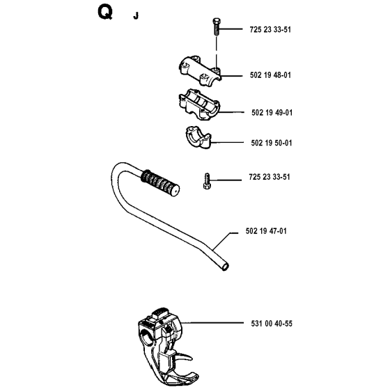 Handle & Controls for Husqvarna 125RD Brushcutters