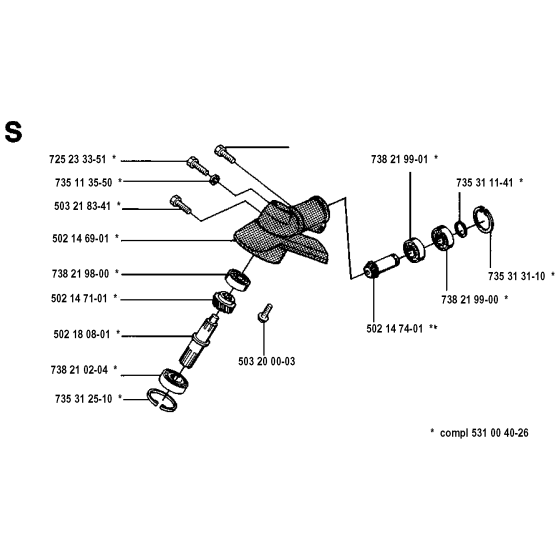 Bevel Gear-2 for Husqvarna 125RD Brushcutters