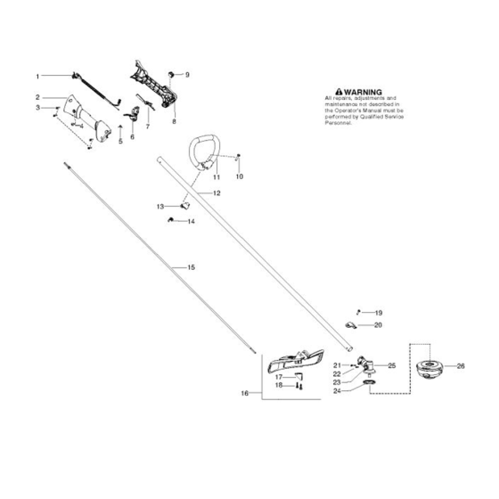 Shaft & Handle  for Husqvarna 128 L Trimmer/ Edgers