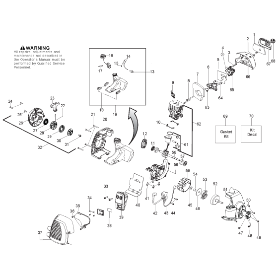 Engine for Husqvarna 128R Brushcutters