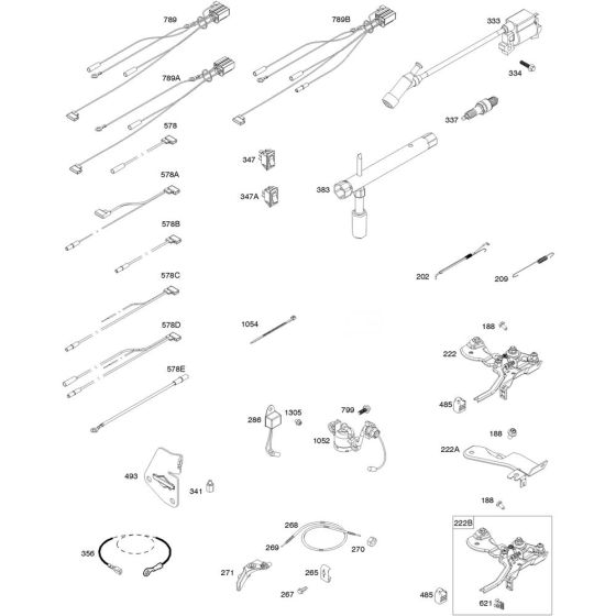 Electrical System Assembly for Briggs and Stratton Model No.130G32-0056-F1 Horizontal Shaft Engine