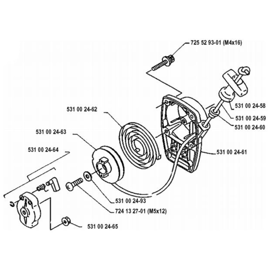 Starter  for Husqvarna 132 L Trimmer/ Edgers