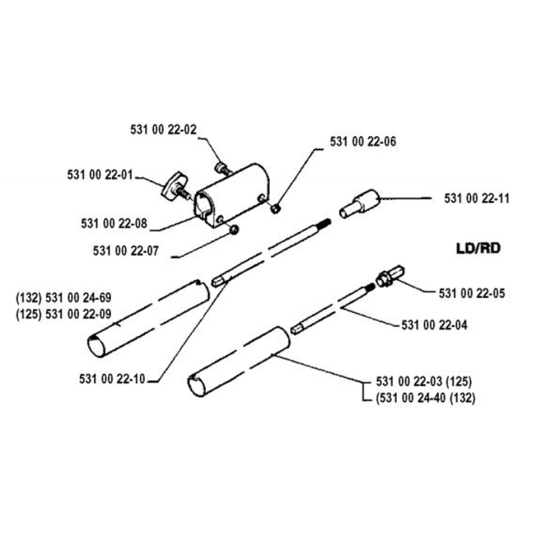 Shaft for Husqvarna 132 L Trimmer/ Edgers