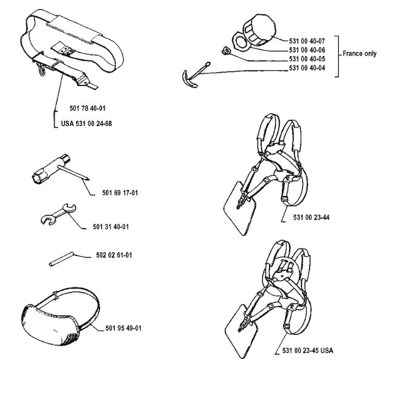 Harness for Husqvarna 132 L Trimmer/ Edgers