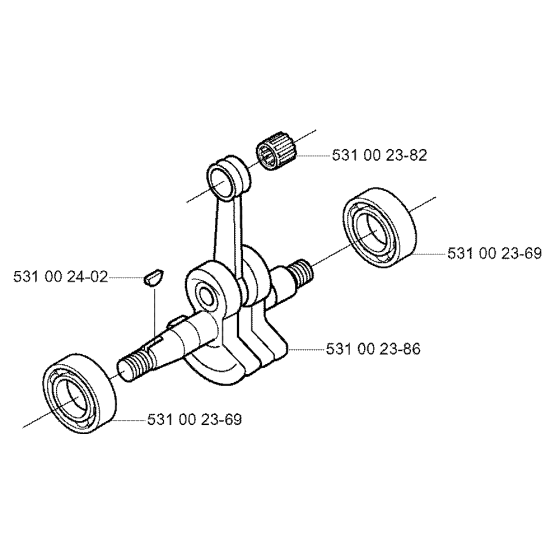 Crankshaft for Husqvarna 132R Brushcutters