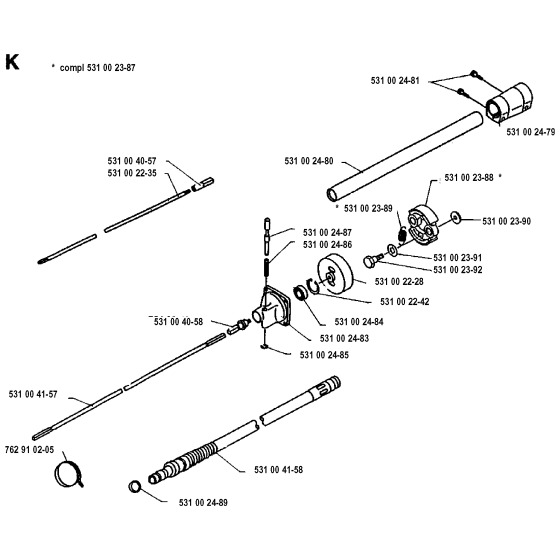 Shaft for Husqvarna 132RB Brushcutters