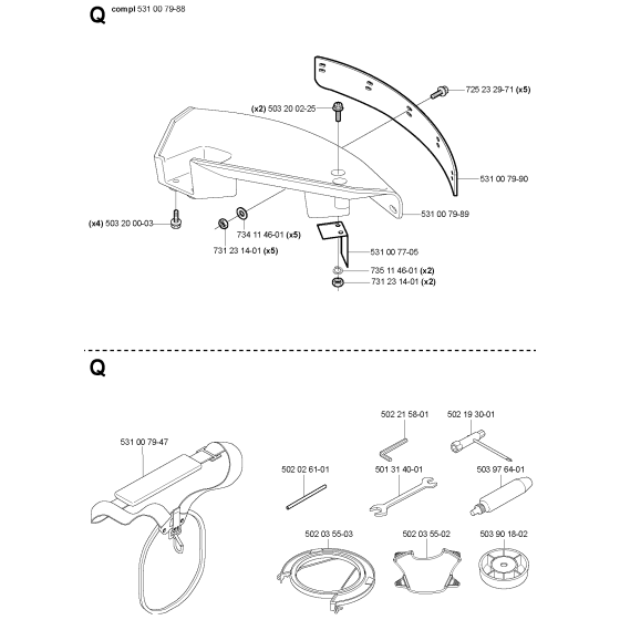 Accessories for Husqvarna 132RJ Brushcutters