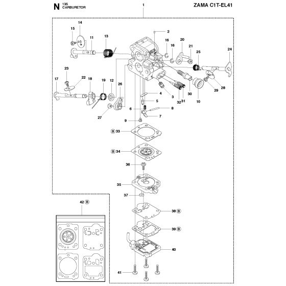 Carburetor Assembly for Husqvarna 135E Chainsaw